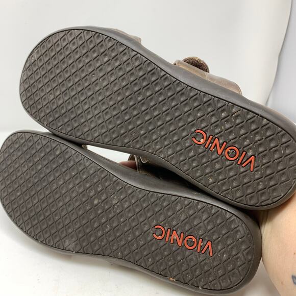 SOLD Vionic Shore Double Strap Comfort Slide Sandals Womens Size 10 Bronze - Picture 7 of 7